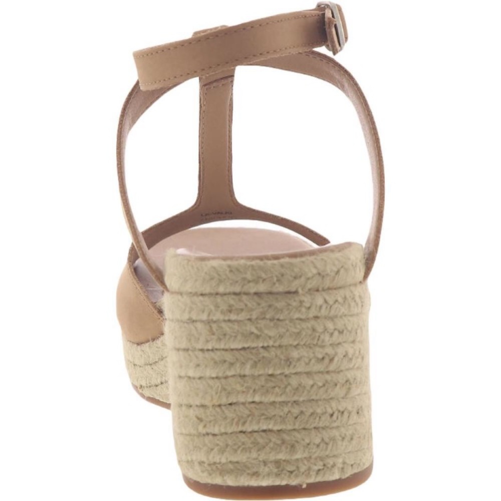 Lucky Brand Valki Espadrille Wedge Sandal Dusty Sand Taupe - Picture 3 of 6